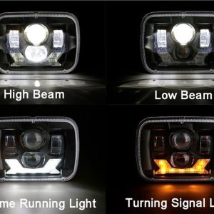2021 Led Truck světlomet pro Jeep YJ 5x7 palcový světlomet pro Cherokee XJ