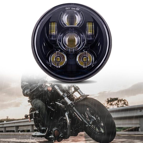 75 palce kulatý LED světlomet pro motocykly Harley