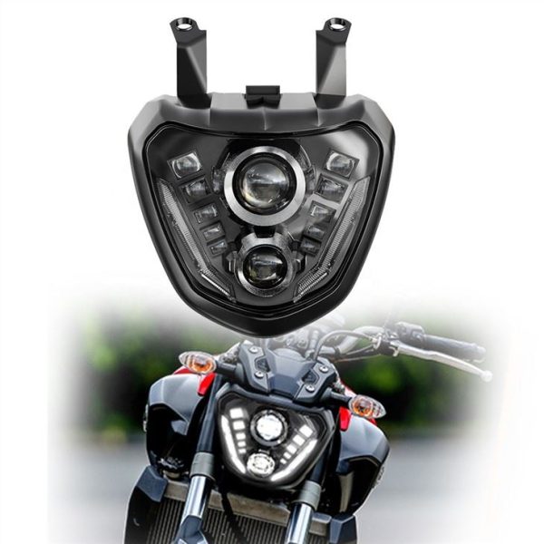 MorSun Motocyklový LED světlomet pro Yamaha MT 07 FZ 07 MT07 MT-07 FZ-07 2014 plus DRL Lights Projector